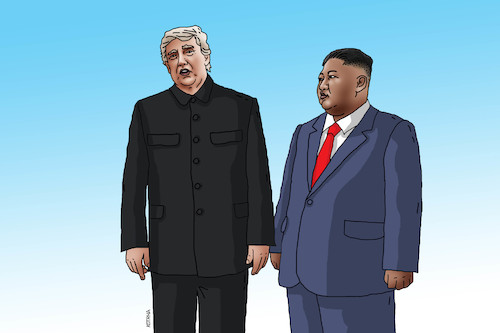 Cartoon: trumpkimun (medium) by Lubomir Kotrha tagged donal,trump,kim,jong,un,usa,korea