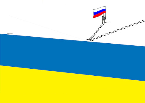 Cartoon: ukrastopy (medium) by Lubomir Kotrha tagged ukraine,russia,usa,putin,biden,eu,nato,war,peace,ukraine,russia,usa,putin,biden,eu,nato,war,peace