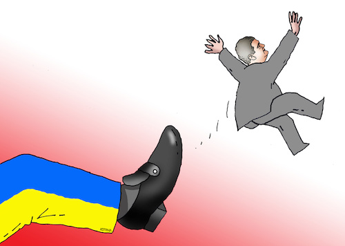 Cartoon: ukroporos (medium) by Lubomir Kotrha tagged ukraine,election,president,poroshenko,zelenskij,europa,russia