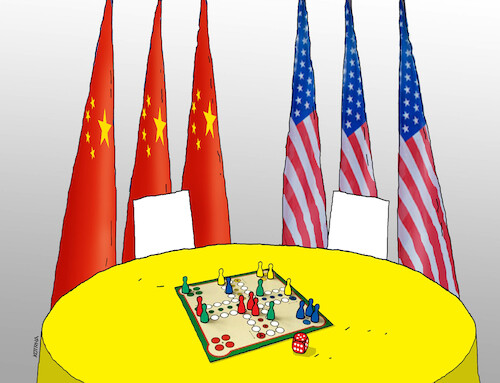 Cartoon: usachina22 (medium) by Lubomir Kotrha tagged world,usa,china,peace,war,economy,world,usa,china,peace,war,economy