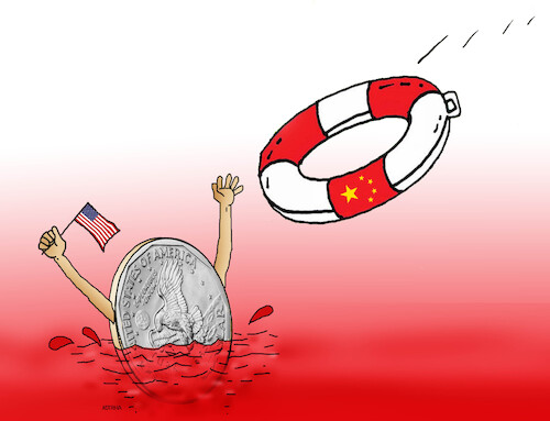 Cartoon: ustop23 (medium) by Lubomir Kotrha tagged china,usa,china,usa