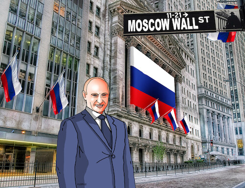 Cartoon: wallmoscow (medium) by Lubomir Kotrha tagged war,sanctions,russia,ukraine,world,putin,war,sanctions,russia,ukraine,world,putin