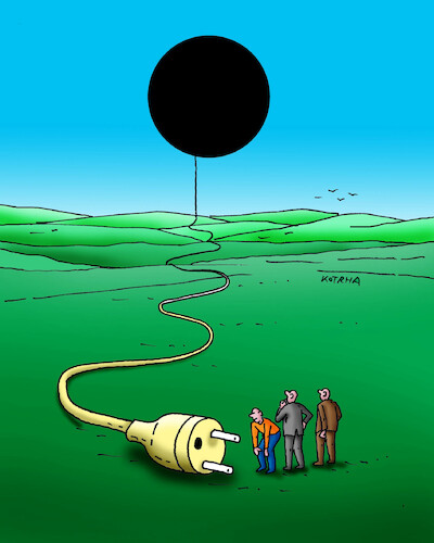 Cartoon: zastrsun-far (medium) by Lubomir Kotrha tagged electricity,power,electricity,power
