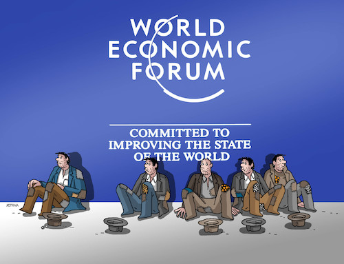Cartoon: zobroforum (medium) by Lubomir Kotrha tagged davos,world,economy,forum