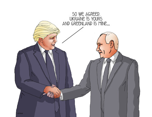 Cartoon: Donald Trump Vladimir Putin Ukra (medium) by Lubomir Kotrha tagged donald,trump,vladimir,putin,ukraine,war,peace,donald,trump,vladimir,putin,ukraine,war,peace