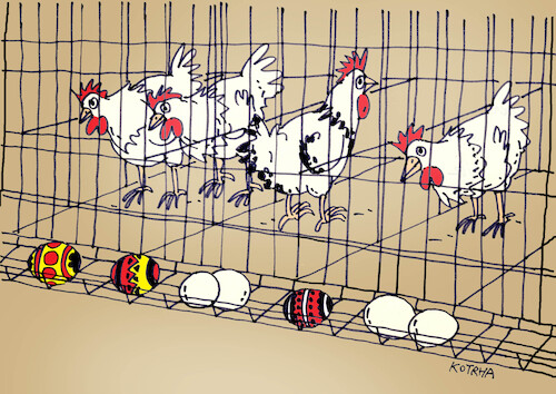 Cartoon: Easter - easter eggs (medium) by Lubomir Kotrha tagged easter,eggs,easter,eggs