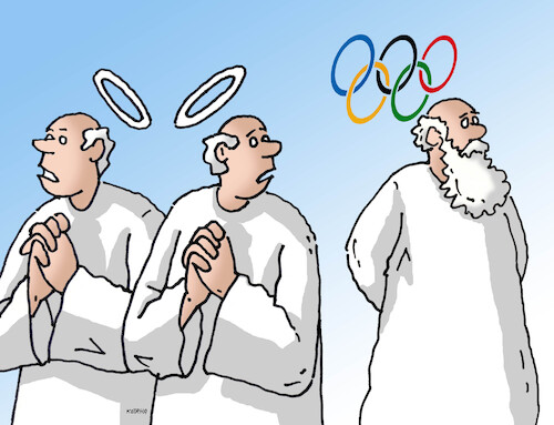 Cartoon: olympic games paris 2024 (medium) by Lubomir Kotrha tagged olympic,games,2024,paris,france,olympic,games,2024,paris,france