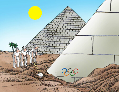 Cartoon: olympic games paris 2024 (medium) by Lubomir Kotrha tagged olympic,games,2024,paris,france,olympic,games,2024,paris,france