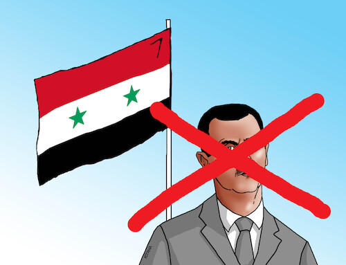 Cartoon: Syria Assad rebels (medium) by Lubomir Kotrha tagged syria,assad,rebels,syria,assad,rebels