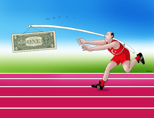 Cartoon: Turkey problems Turkish lira (medium) by Lubomir Kotrha tagged turkey,problems,turkish,lira,dollar,euro,turkey,problems,turkish,lira,dollar,euro