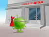Cartoon: chinavir (small) by Lubomir Kotrha tagged china,bursa,coronavirus,dollar,euro,libra,world