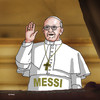 Cartoon: francismessi (small) by Lubomir Kotrha tagged new,pope,neue,papst,konklave,conclave