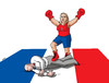 Cartoon: frontbox (small) by Lubomir Kotrha tagged france,vote,elections,marine,le,pen,national,hollande,sarkozy