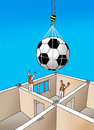 Cartoon: futlopta (small) by Lubomir Kotrha tagged eu,championships,france,football,soccer