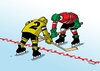 Cartoon: hranice (small) by Lubomir Kotrha tagged hokej hockey world cup