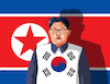 Cartoon: kimflags (small) by Lubomir Kotrha tagged korea,north,south,kim,war,peace,world