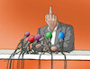 Cartoon: prostred26 (small) by Lubomir Kotrha tagged press,conference,politicians,journalists