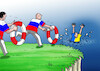 Cartoon: ruszachran (small) by Lubomir Kotrha tagged ukraine,russia,usa,putin,biden,eu,nato,war,peace