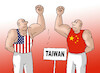 Cartoon: taiwan (small) by Lubomir Kotrha tagged taiwan,usa,china