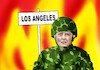 Cartoon: trumpprotest (small) by Lubomir Kotrha tagged usa,los,angeles,protests,riots,trump,national,guard