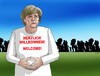 Cartoon: willkommen (small) by Lubomir Kotrha tagged world,europa,germany,merkel,immigrants