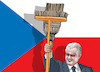 Cartoon: zemanupratov (small) by Lubomir Kotrha tagged czech,parliamentary,elections,2017,andrej,babis,ano,eu