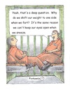 Cartoon: Jail time wisdom (small) by armadillo tagged convicts,jail,talk,philosophy