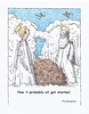 Cartoon: misunderstanding (small) by armadillo tagged heaven angels clouds sky turd