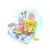 Cartoon: Trick Gary Sponge hanging out (small) by Trippy Toons tagged spongebob,sponge,bob,squarepants,schwammkopf,eyes,augen,bloodshot,cannabis,marihuana,marijuana,stoner,stoned,kiffer,kiffen,weed,ganja,smoke,smoking,rauch,rauchen,patrick,star,gary,snail,schnecke