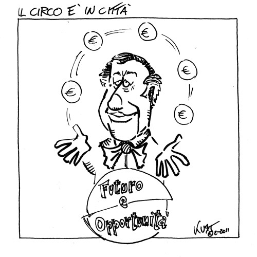 Cartoon: Il circo e in citta (medium) by kurtsatiriko tagged barbareschi,pdl,fli