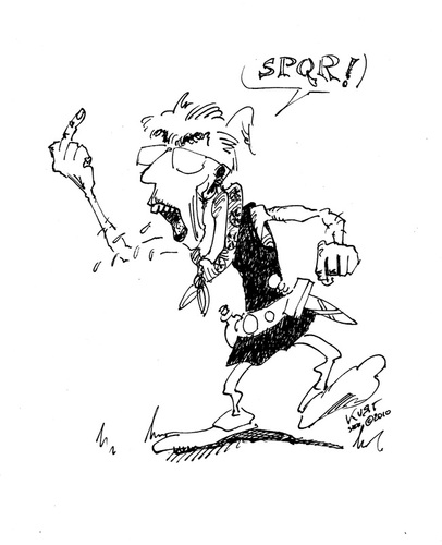 Cartoon: SPQR (medium) by kurtsatiriko tagged bossi,spqr