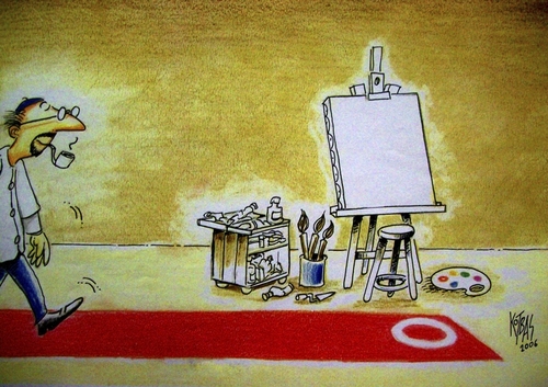 Cartoon: saygi (medium) by kotbas tagged paint
