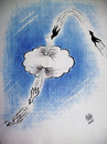 Cartoon: for peace .. (small) by kotbas tagged pigeon,cloud,white