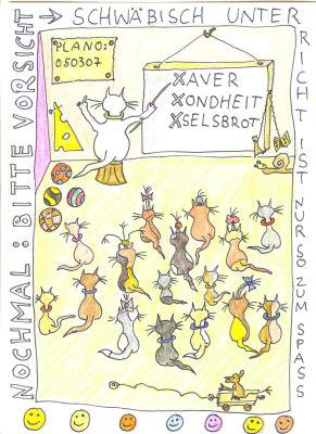 Cartoon: lerne lernen (medium) by skätsch-up tagged zeichnen,el,gato,fremdsprachen