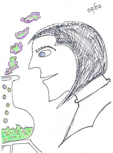 Cartoon: steve valentine (medium) by skätsch-up tagged steve,valentine,laboratory,chemist