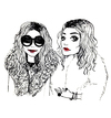 Cartoon: Olsen Twins (small) by naths tagged girls,sisters,olsen,mary,kate,ashley,twins,fashion