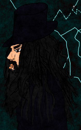 Cartoon: Wild Gentleman (medium) by Schimmelpelz-pilz tagged wild,savage,primal,primitive,gentleman,long,hair,hairs,mane,full,beard,man,male,lightning,top,hat,dark,dr,doctor,jekyll,mr,mister,hyde,zylinder,blitz,dunkel,verwildert,primitiv,lang,langes,haar,haare,bart,vollbart,doktor