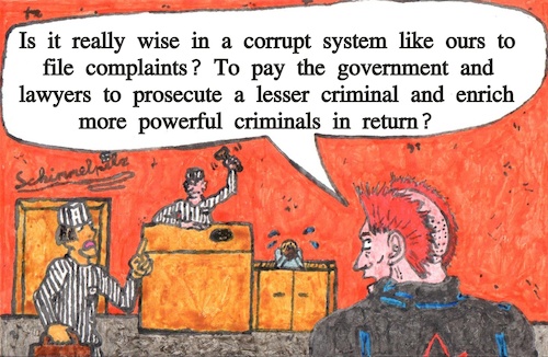 Cartoon: Käufliche Justitia (medium) by Schimmelpelz-pilz tagged käuflich,ungerecht,justitia,kriminalität,korruption,polizei,anwalt,anwälte,bestechlichkeit,bestechlich,system,corruption,police,cops,pigs,lawyer,injustice,punk,court,gericht,judge,richter,bribe
