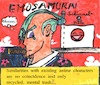 Cartoon: Emosamurai (small) by Schimmelpelz-pilz tagged chonmage,samurai,ronin,anime,mange,otaku,emo,emorock,alternative,rock,emotional,mom,mommy,sword,katana,flag,japan,kimono,robe