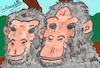 Schimpansenpaar - Chimp Pair (small) Cartoon: Schimpansenpaar - Chimp Pair (small) by Schimmelpelz-pilz tagged affe,affen,schimpanse,schimpansen,menschenaffe,menschenaffen,paar,pärchen,pair,ape,apes,monkey,chimp,chimps