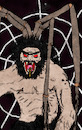 Cartoon: Spinnenmensch - Spider Human (small) by Schimmelpelz-pilz tagged horror,phantasie,fantasie,kreatur,spinne,mensch,wild,monster,haarig,vollbart,hybrid,spinnenmensch,spider,human,humanoid,creature,full,beard,fangs,fantasy