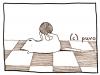 Cartoon: Deprimierte Katze. (small) by puvo tagged katze cat wolle whool deprimiert depressed