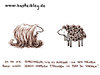 Cartoon: Haare. (small) by puvo tagged schaf sheep hair haar locken curls beauty schönheit