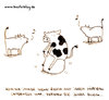Cartoon: Hüpfball. (small) by puvo tagged kuh cow ball hüpfball space hopper sit bounce euter udder