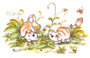 Cartoon: Katzenkinder (small) by puvo tagged cat,katze,kitten,kätzchen,garden,garten,flower,blume,insect,insekt,käfer,bug,schmetterling,butterfly,sommer,summer