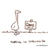 Cartoon: Mobbing. (small) by puvo tagged gans,mobbing,zoo,streichelzoo,tierpark,wortspiel
