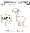 Cartoon: Mobbing im Zoo VII (small) by puvo tagged mobbing,lama,llama,zoo,beschimpfung,schimpfwort