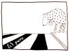 Cartoon: Zebrastreifen. (small) by puvo tagged dog,hund,dalmatiner,zebrastreifen,punkt,dot,streifen,stripe,zebra,crossing,crosswalk,dalmatian