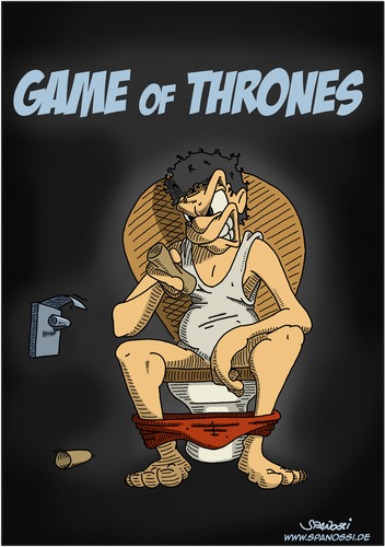 Cartoon: Game of Thrones (medium) by Spanossi tagged klopapier,toilette,juegodetronos,gameofthrones