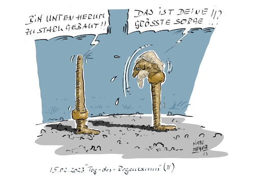 Cartoon: 15.02.23 Tag-des-Regenwurms II (medium) by Jori Niggemeyer tagged heuteistdertagdes,regenwurm,wurm,begabung,anderssein,selbstzweifel,rektalatmung,after,anus,bauch,anders,heuteistdertagdes,regenwurm,wurm,begabung,anderssein,selbstzweifel,rektalatmung,after,anus,bauch,anders